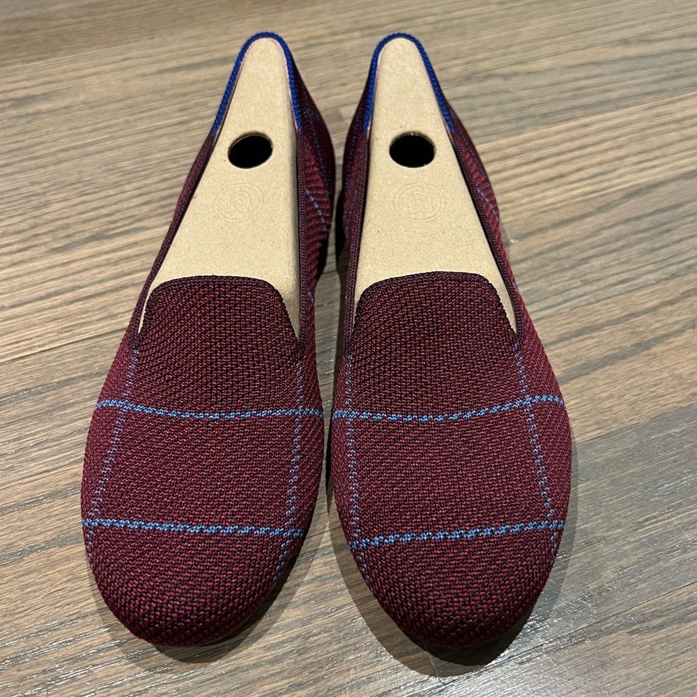 Rothy’s New in Box Burgundy Grid Loafer